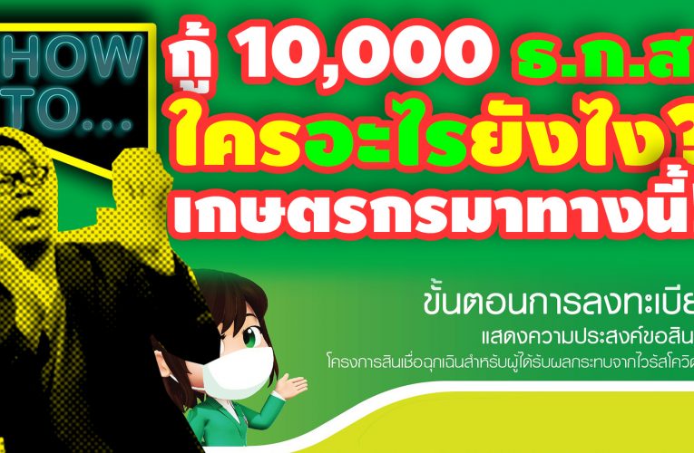 กู้ฉุกเฉิน 10,000 ธ.ก.ส. ช่วงโควิด-19